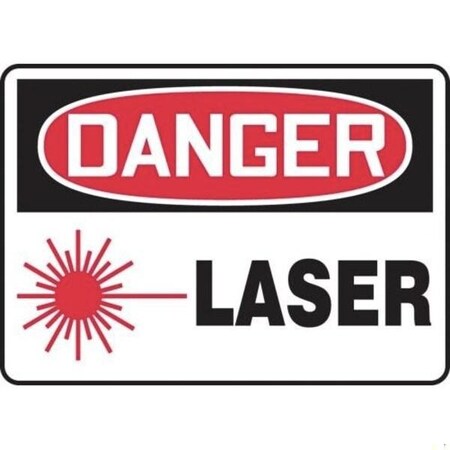 Accuform OSHA DANGER SAFETY SIGN LASER 10 X MRAD103VA MRAD103VA